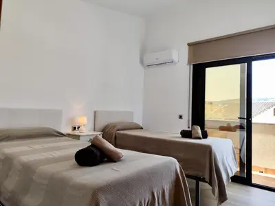 Cama o camas de una habitación en EVH105 - Casa con piscina privada