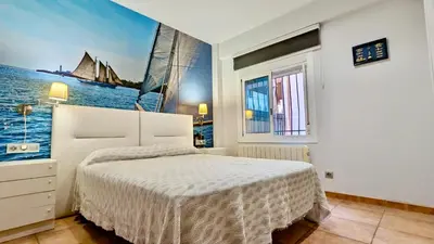Cama o camas de una habitación en EVH-109 Planta baja con terraza en el centro