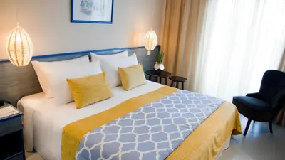 Cama o camas de una habitación en ALEGRIA Fenals Mar
