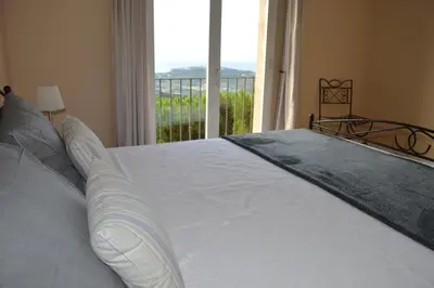 Cama o camas de una habitación en Villa Azucena en Platja d'Aro