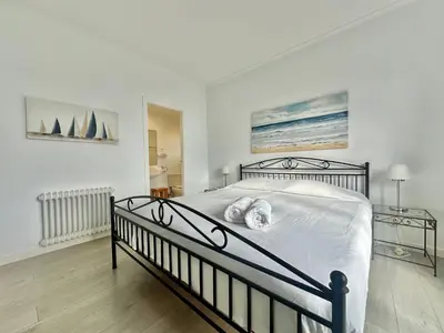 Cama o camas de una habitación en Villa Azucena en Platja d'Aro