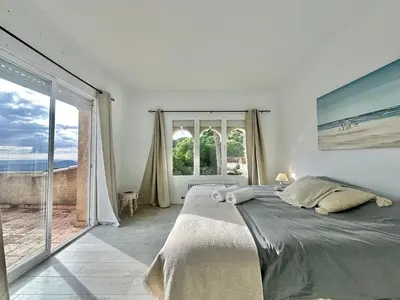 Cama o camas de una habitación en Villa Azucena en Platja d'Aro
