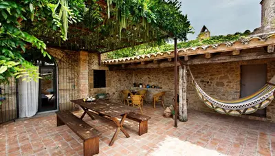 Un patio o zona al aire libre en Encís d'Empordà -Adults Only-