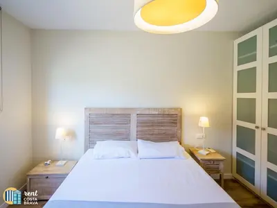 Cama o camas de una habitación en Casa Margarita en Platja d'Aro