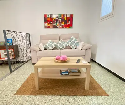 Zona de estar de Acogedor apartamento