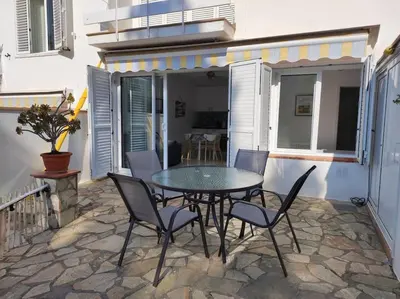 Un balcón o terraza de Apartamento con encanto en Tamariu