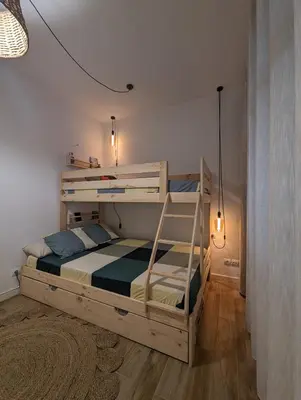 Cama o camas de una habitación en La Casita Tamariu