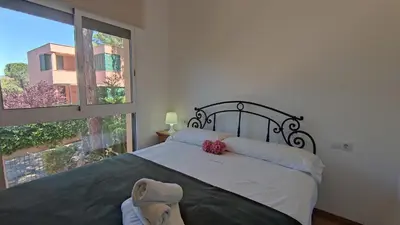 Cama o camas de una habitación en VILLAS COSETTE Villa Cami de les Penyes