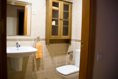 Un baño de Apartamento grande a 3min playa