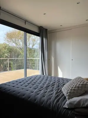 Cama o camas de una habitación en Casa Mont-mar
