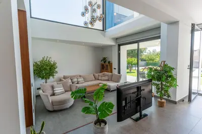 Zona de estar de Costa Brava Suites 