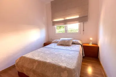 Cama o camas de una habitación en Catalunya Casas Cozy beach town villa for 8 - no car necessary!