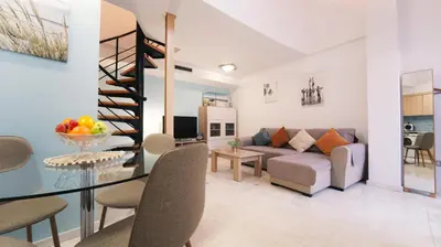 Zona de estar de SeaHomes Vacations - Sabanell Dreamplace apt with PKG