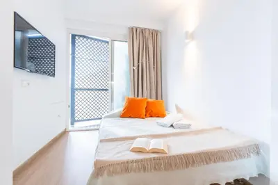 Cama o camas de una habitación en Loft privado reformado centro Girona 3min AVE
