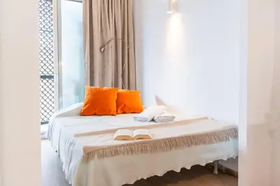 Cama o camas de una habitación en Loft privado reformado centro Girona 3min AVE