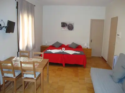 Cama o camas de una habitación en Apartaments Claudi