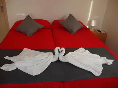 Cama o camas de una habitación en Apartaments Claudi