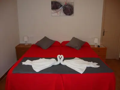Cama o camas de una habitación en Apartaments Claudi