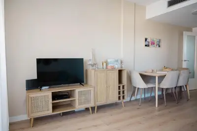 Una televisión o centro de entretenimiento en Apartamento Casa Gallardo
