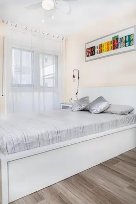 Cama o camas de una habitación en Apartmento con piscina y pista de tennis