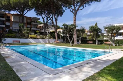 Piscina en o cerca de Apartmento con piscina y pista de tennis