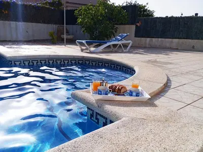 Piscina en o cerca de Family villa with sea view and pool