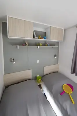 Cama o camas de una habitación en Camping Victoria