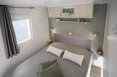 Cama o camas de una habitación en Camping Victoria