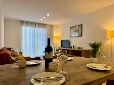 Una televisión o centro de entretenimiento en Apartamento Trimar