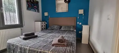 Cama o camas de una habitación en La casita