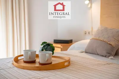Cama o camas de una habitación en Blue Lagoone Apartment Palamós