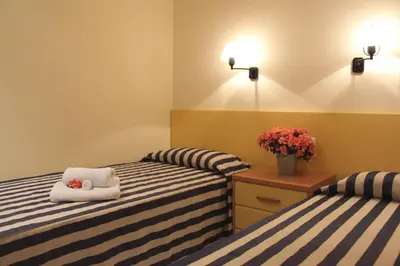 Cama o camas de una habitación en Apartaments Tamariu