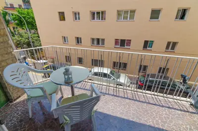 Un balcón o terraza de Apto Lyra cerca de playa 5 huéspedes