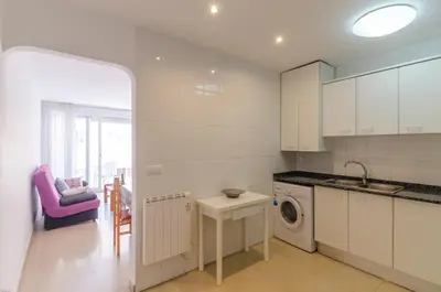 Una cocina o zona de cocina en Apto Lyra cerca de playa 5 huéspedes