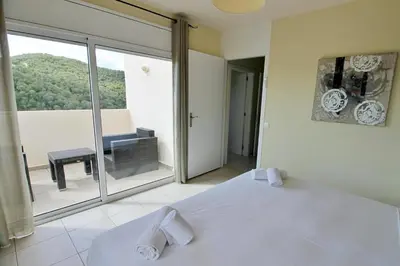 Cama o camas de una habitación en Villa Rosa