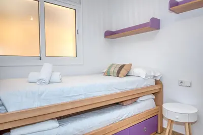 Cama o camas de una habitación en Apartment with Pool and Tennis