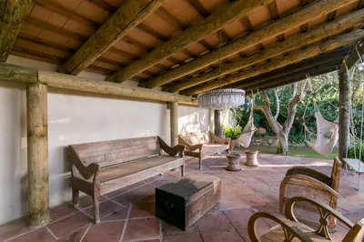 Zona de estar de Villa Canadell con Parking Piscina y Barbacoa
