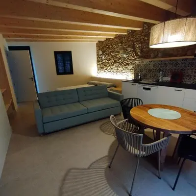 Zona de estar de Empordà Apartament-Peratallada