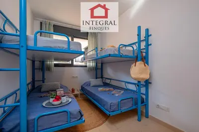 Cama o camas de una habitación en Apartament Cel Blau