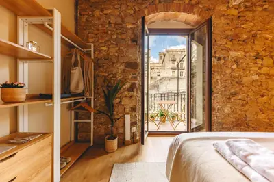 Cama o camas de una habitación en Bravissimo Estudi Verd, in the Historic Centre
