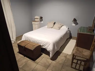 Cama o camas de una habitación en Casa en el campo