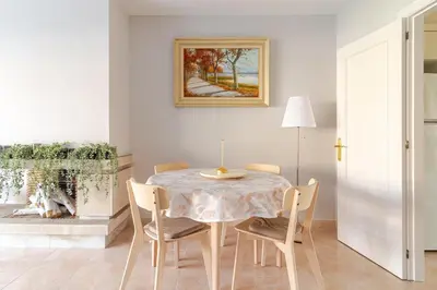 Plano de SeaBreezeHeaven - Sea View Apartment, Pool & Spacious Terrace with BBQ - 50m from Sant Pol Beach
