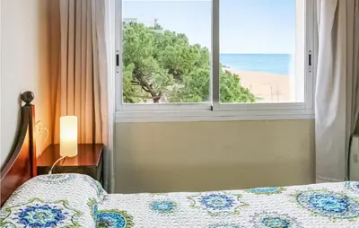 Cama o camas de una habitación en Awesome Apartment In Santa Susanna