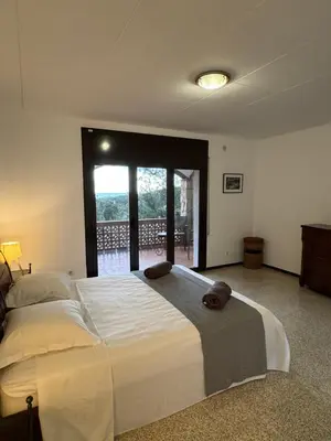 Cama o camas de una habitación en Begur Sa Riera, vue mer, appartement de charme pour 4 personnes à 5mn de la plage
