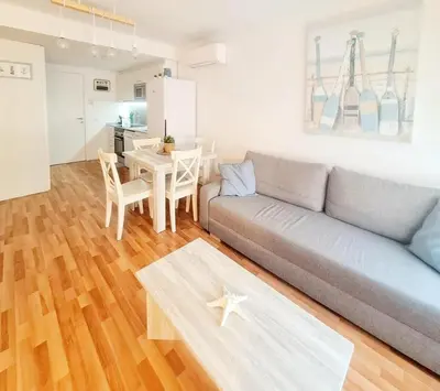 Zona de estar de Acogedor apartamento en Palamós, cerca de la playa