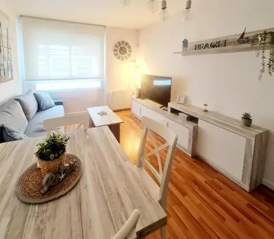 Zona de estar de Acogedor apartamento en Palamós, cerca de la playa