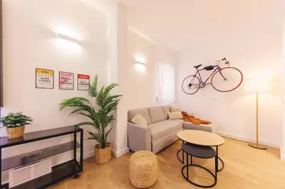 Zona de estar de Bravissimo Portal Barca, Monthly Apartment