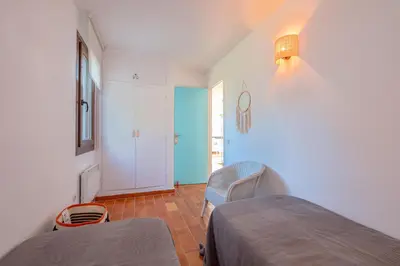 Cama o camas de una habitación en AS-7 Calella de Palafrugell 5 Pax