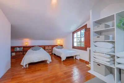 Cama o camas de una habitación en AS-7 Calella de Palafrugell 5 Pax