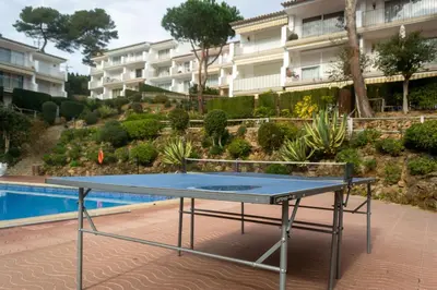 Piscina en o cerca de Parc Golfet - Apartamento para 3 con WiFi, AC y Piscina